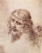 LEONARDO da Vinci Head and shoulders Christs oil